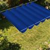 ZHIQXUE Vela Parasole a Onda Retrattile 200 x 200 cm Senza Foratura Vela Ombreggiante a Onda Retrattile Resistente Agli Strappi per Terrazza, Pergola, Veranda, Giardino, Blu Scuro