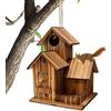 Genérico per scoiattoli - Stazione in legno con scomparti e tetto flessibile, casetta per scoiattoli con tetto flessibile, per giardino, albero, terrazza, patio, balcone, esterno, casa
