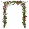 HOMASIS Arco da Giardino in Metallo, Graticcio Decorativo per Piante Rampicanti, Rose e Viti, Arco Metallico per Esterno, Giardino, Prato e Cerimonie di Matrimonio, 206 x 40,5 x 215 cm, Nero