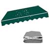 Generico Telo Di Ricambio per Tenda Da Sole Copertura Sostitutiva Con Protezione UV E Mantovana, Impermeabile Tende Da Balcone per Patii Tende Da Sole a Bracci Estensibili