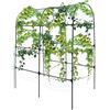 KAPIPALA Arco da giardino in metallo, per cetrioli, traliccio a forma di U, per piante rampicanti, rampicanti, con rete da arrampicata, per uva, viti, rose e altre piante rampicanti, 115 x 183 x 230 cm