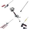 AL-KO Set completo per benzina multitool BC 260 MT, potenza motore 0,75 kW, 2 tempi, dispositivo completo con bobina/lama per coltelli/tagliasiepi/pulsante alto, accessori facili da cambiare, tracolla