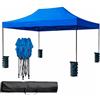Arreditaly Gazebo Professionale 3x4.5 M Richiudibile Automatico In Acciaio Con Telo Oxford 1200D PVC Impermeabile e Anti UV Struttura a Fisarmonica con Sacche Zavorra e Borsa Trasporto Sagre Feste (Blu)