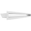 KRATKI griglia di ventilazione AIR | Griglia aria calda 6 x 60 cm | Bianco | Griglia di scarico per ventilazione camino | Presa d'aria con un angolo di 45 gradi | resistente al surriscaldamento
