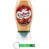 Beni Culinari 8x Calvé Salsa Hot Chicken - Ideale per dare vitalità e gusto a bocconcini di pollo e spiedini - Top Down 250ml + Portachiavi Beni Culinari in Omaggio
