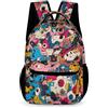 WECECE Zaino Scolastico Graffiti Elementare per Bambini Borsa Scolastica Colourful Classe 3 Bambine 8-12 Anni Daypack Tasca Frontale Pratica Libri Quaderni Borraccia Outdoor Tempo Libero