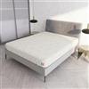 Italian Bed Linen Coprimaterasso con Fibra di LINO Matrimoniale 170 x 200 cm - Made in Italy - Proteggi Materasso con Elastico Perimetrale - Lavabile