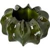 DRW Centrotavola a Forma di Cactus, in Ceramica, Verde Scuro, Lucido, 35 x 20 x 20 cm
