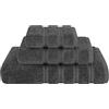 American Soft Linen Set di asciugamani di lusso, 3 pezzi, 1 asciugamano da bagno, 1 asciugamano per le mani, 1 asciugamano, asciugamani in 100% cotone turco per bagno, set di asciugamani grigi