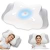 Romon Cuscino Cervicale, Cuscino Ergonomico in Memory Foam con Doppia Altezza e Fodera Sfilabile Lavabile per Dormire a Decubito Supino, Prono e Laterale