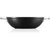 Le Creuset Wok in Alluminio Antiaderente, Ø 28 cm, PFOA Free, per Tutte Le fonti di Calore, induzione incl,Nero