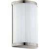 Eglo LED Lampada da parete Pedristella, lampada a parete a 2 | fiamme, illuminazione interna in metallo e plastica, lampada soggiorno in nichel opaco, bianco, LED corridoio luce calda