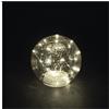 EMOS - Sfera di vetro a LED con catena luminosa - Decorazione da tavolo in vetro con 20 LED, luce bianca calda, diametro 15 cm - timer 6/18h, funzionamento a batteria (3 x AA) - Durata 10000 ore - per