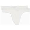 Emporio Armani 2-Pack Thong, Slip a Tanga Donna, White/White, M