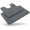 Linruione Tappetino da bagno antiscivolo, lavabile, in ciniglia, tappetino da bagno per bagno, tappetino da doccia, ad asciugatura rapida, grigio, 50 x 80 + 50 x 50 cm