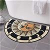 Zoeeya Tappetino da bagno Tarocchi Sole Luna - Tappetino da bagno a semicerchio gotico, decorazione estetica strega, morbido tappeto a semicerchio per bagno, tappetino da bagno assorbente d'acqua,