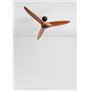 CREATE / WIND CENTURY M/Ventilatore da soffitto nero legno scuro con telecomando / 40W, Silenzioso, programmabile, Ø132 cm, 6 velocità, funzione estate-inverno