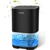 Birnetek ® 1L Deumidificatore Casa, Spegnimento Automatico e Luce LED Colorata, deumidificatore portatile Ultra Silenzioso, Per Max 30㎡, Deumidificatore per Camera da Letto e Armadio-350ML/Giorno