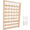 Fockety Portafilo in Legno da 48 Bobine, Portafilo Grande Fai da Te da 17 Pollici, Organizer per Riporre il Filo per Montaggio a Parete per Cucito, Trecce, Ricamo, Quilting,