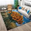 Generic Tappeto per soggiorno, 120 x 170 cm, colorato per interni, morbido e a pelo basso, stampa con girasole, per camera da letto, sala da pranzo, casa e ufficio, lavabile