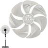 zwxqe Pale di Ricambio per Ventilatore a Pavimento, 7 pale universali da 30 cm, Ricambio per ventilatore a piantana, Adatto per Parete, Stelo, Tavolo, Ufficio, Soggiorno, Appartamento, Casa