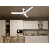 mille idee Ventilatore da soffitto a pale,portatile colore bianco, a 3 ali, 20 W, 90 cm
