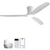 Sofucor Smart Ventilatore da Soffitto con Luce, Legno Massello, Alexa/APP