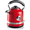 Ariete, Bollitore Elettrico Moderna 2854, Bollitore Elettrico Inox con Termometro e Livello Acqua Visibile, Base Cordless 360°, Spegnimento Automatico, Capacità 1,7 L, 2000W, Rosso