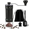 FeinKulturia Macinacaffè Manuale, Coffee Grinder con 40 Regolazioni, Macinino Portatil con Misurino, Spazzolina per la Pulizia e Sacchetto, per la Preparazione di Espresso e Caffè pour-over