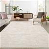 LuxFocus Tappeto moderno 160 x 230 cm, per soggiorno, camera da letto, lavabile in lavatrice, antiscivolo, grande, pieghevole, per ufficio, sala da pranzo, colore: beige