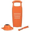 Börner Rösti PowerLine Set di Grattugia (3 pezzi) - Grattugia per Patate + Portaverdure + Pelapatate per fare Rösti, Frittelle di Zucchine e Patate - Tagliaverdure per patate crude (Arancione)