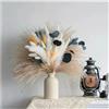 Wenbones Fiori Secchi Decorativi con Pampas - Set Naturale - per Decorazioni Casa, Camera da Letto, Centrotavola, Fiorellini per Bomboniere - Stile Boho per Arredamento Salotto e Matrimonio