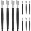 iplusmile Set di 10 Coltelli da Intaglio in Plastica e Metallo Nero