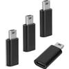 BTFO 4pz Adattatori da USB-C a Mini USB, Connettore da USB-C Femmina a Mini USB 2.0 Supporta Ricarica e Sincronizzazione dei Dati Compatibile con Fotocamere Digitali Lettori MP3