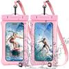 TECHGEAR Custodia impermeabile per telefono, confezione da 2, custodia galleggiante IPX8 per nuoto, custodia impermeabile con cordino compatibile per iPhone 17, 16e, 16, 15, 14, 13, 12, Samsung S25
