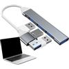 Wusideday Hub USB, splitter dati multiuso a 4 porte, adattatore USB portatile, estensore splitter hub USB 3.0, espansore multiporta per laptop, audio, stampante, controller di gioco