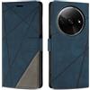 SONWO Cover per Xiaomi Redmi A3 / Xiaomi Poco C61 4G, Flip Custodia in PU Pelle, Cover a Libro Portafoglio con Slot per Schede e Supporto Stand per Xiaomi Redmi A3 / Xiaomi Poco C61 4G, Blu