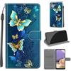 KENHONER Custodia per Samsung Galaxy A32 5G, Farfalla | Portafoglio Pelle PU, Magnetica, Resistente Agli Urti, Scomparto Carte Credito, Pieghevole, Flip Libro, Motivo