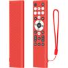 Generic Custodia Protettiva per Telecomando per Hisense Classe A7 U8 Serie LCD 4K, Copertura Protettiva in Silicone Antiscivolo per 100U88N 85U88N 75U88N 65U88N 65A7N 75A7N e più Controllo TV (Rosso)