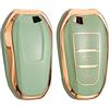KUNIO Custodia per chiave adatta per Peugeot 308 408 508 208 2008 3008 4008 5008 adatto per Citroen C1 C2 C3 Cactus DS3 DS4 DS5 DS6 chiave auto cover protettiva verde