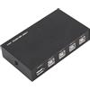 BONKZEBU Scatola di Commutazione Manuale per Condivisione USB, Hub Commutatore di Condivisione da USB 2.0 a USB B a 4 Porte per Tastiera Fotocamera Scanner Stampante, Hub Commutatore