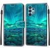 KENHONER Custodia per Samsung Galaxy A32 4G, Artico | Portafoglio Pelle PU, Magnetica, Resistente Agli Urti, Scomparto Carte Credito, Pieghevole, Flip Libro, Motivo
