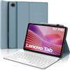 IVEOPPE Tastiera per Lenovo Tab 10.1 2025 10.1 Pollici, Cover Tastiera Italiano QWERTY, Senza Fili Bluetooth Staccabile Custodia Keyboard per Lenovo Tab 10.1 FHD (TB-311FU/TB-311XU), Blu Grigio