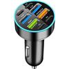 XIAOXIAOYU Caricabatteria da auto veloce,Adattatore per caricabatteria da auto | Caricatore USB adattatore per auto multiporta da 66 W | Caricatore per telefono per auto, blocco caricabatteria per