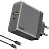 Bestwist 100 W GaN USB-C & USB-A, caricatore rapido a 2 strati, compatibile con MacBook Pro/Air, Dell XPS, iPad, Samsung Galaxy, iPhone 15/16/17 serie (nero)