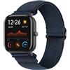 SITAFU Cinturino Per Amazfit GTS/GTS 2/GTS 3,20mm Nylon Elastico Intrecciato Braccialetto per Amazfit Bip/GTS 2 mini/GTS 2e - Regolabile Cinturini di Ricambio per Amazfit Bip U/Bip U Pro/Bip lite