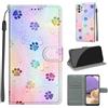 KENHONER Custodia per Samsung Galaxy A32 5G, impronta | Portafoglio Pelle PU, Magnetica, Resistente Agli Urti, Scomparto Carte Credito, Pieghevole, Flip Libro, Motivo