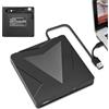 Suoxiom Lettore CD/DVD esterno, USB 3.0 e Type-C Masterizzatore CD DVD esterno, ROM +/- RW Unità portatile ultra sottile da 0,5 pollici DVD esterno per PC, Macbook, Windows11/10/8/7, Linux e Mac OS