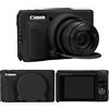 RAIALL Custodia in silicone per fotocamera digitale Canon PowerShot SX740/ SX730, custodia protettiva morbida in silicone SX740 HS, Nero