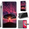 KENHONER Custodia per Xiaomi Redmi Note 8 Pro, Albero | Portafoglio Pelle PU, Magnetica, Resistente Agli Urti, Scomparto Carte Credito, Pieghevole, Flip Libro, Motivo